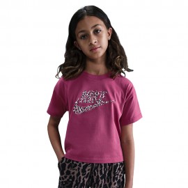 Nike Sportswear Maglietta Palestra Animal Print Fuxia Bambina