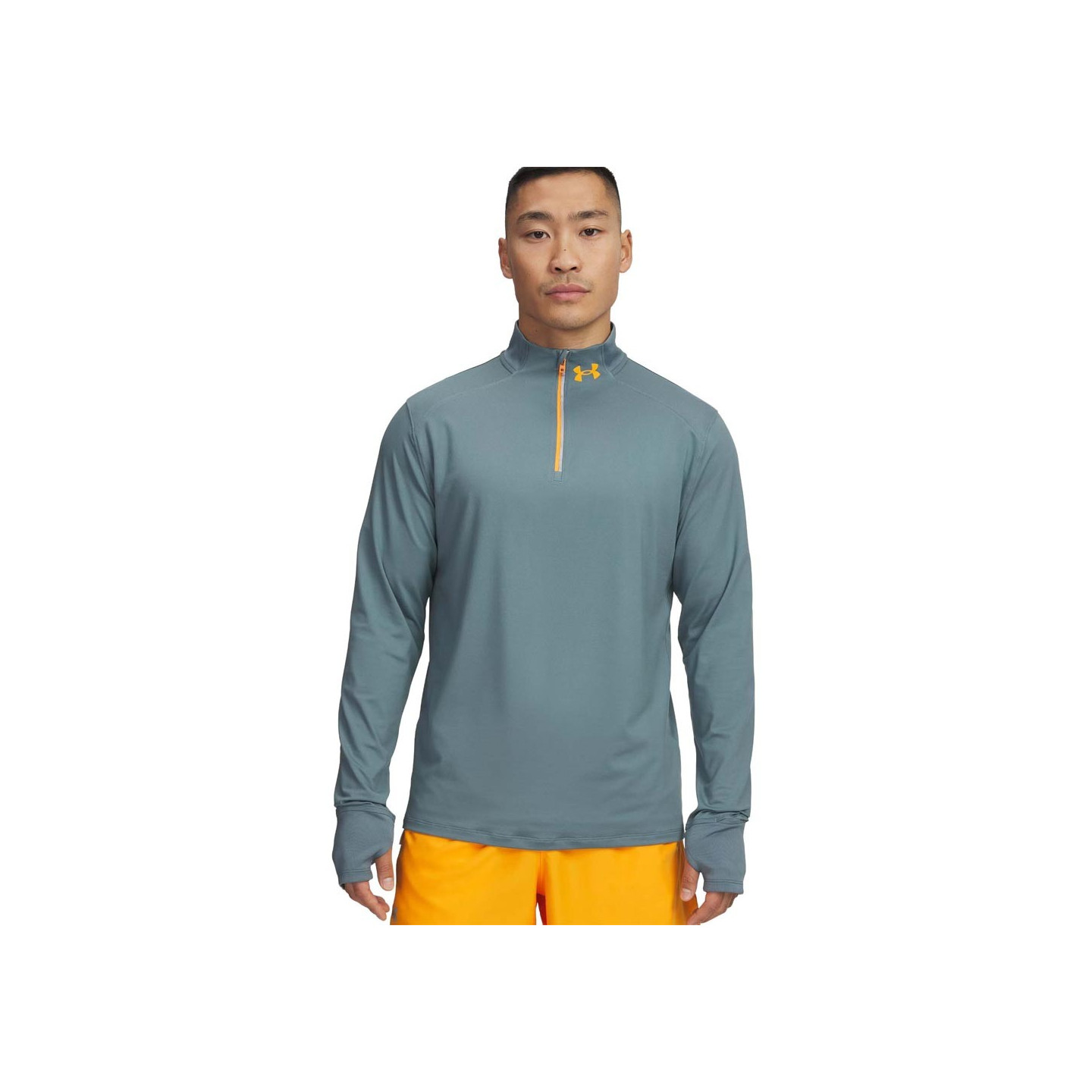 Under Armour Uomo Grigio Launch Pro Versatile Semplice Moda Colore Unico Manica Lunga T-Shirt Top 1379288-587 Cm - Immagine 2