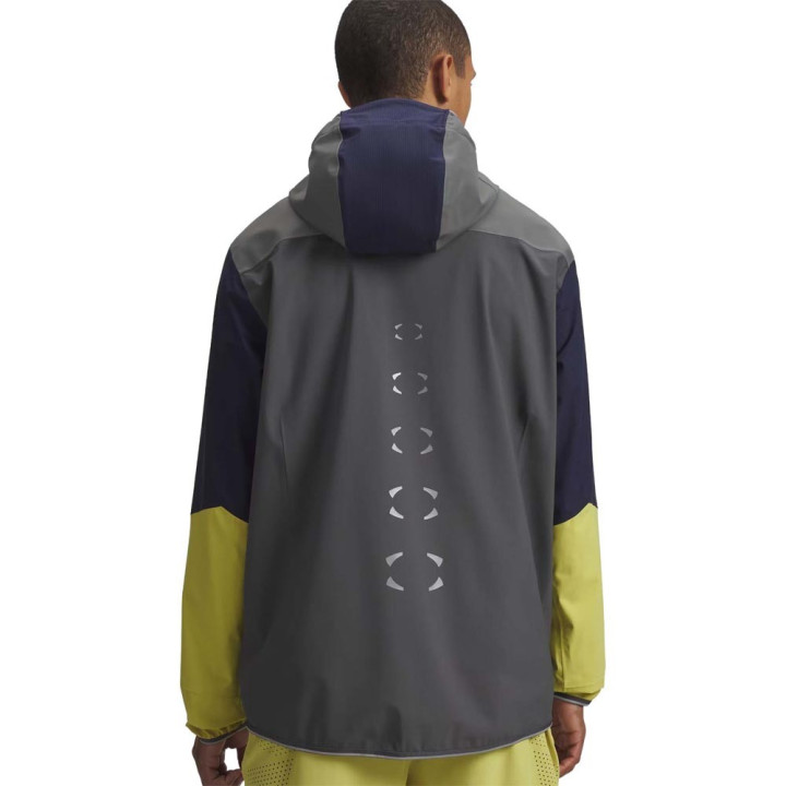 Under Armour Giacca Running Halo Run Giallo Grigio Uomo
