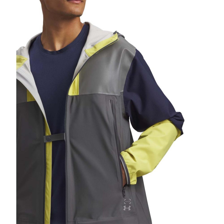 Under Armour Giacca Running Halo Run Giallo Grigio Uomo