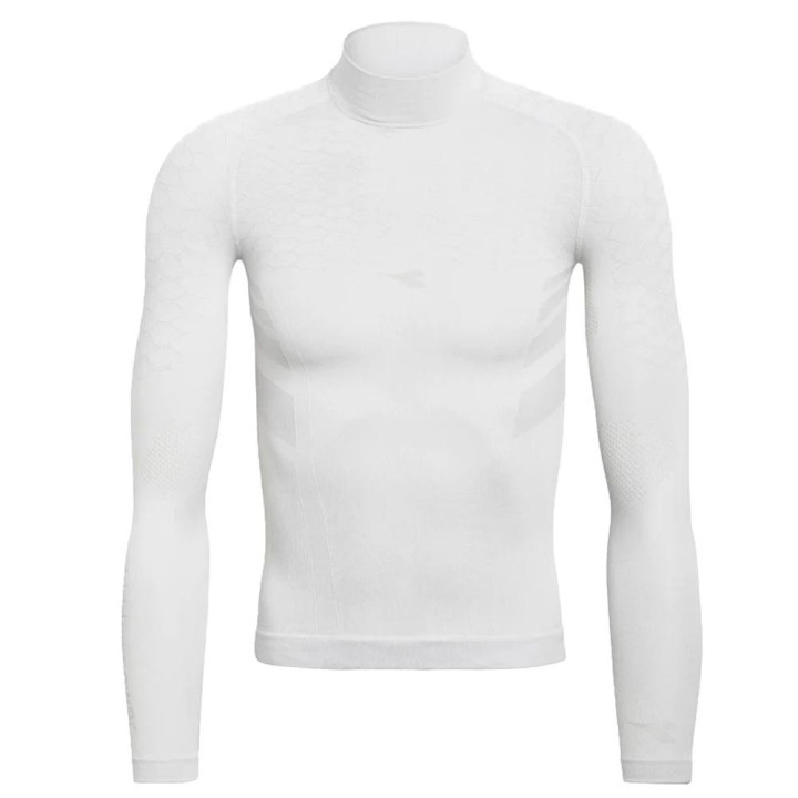 Diadora T-Shirt Running Turtle Neck Act Hp Bianco Uomo