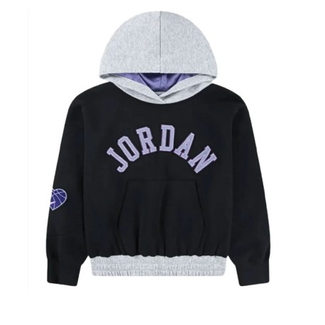Nike Jordan Felpa Con Cappuccio Nero Bambina
