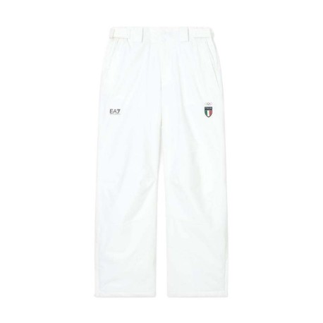 Ea7 Emporio Armani Italia Team Bianco - Pantaloni Sci Uomo