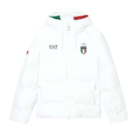 Ea7 Emporio Armani Italia Team Bianco - Piumino Da Sci Uomo