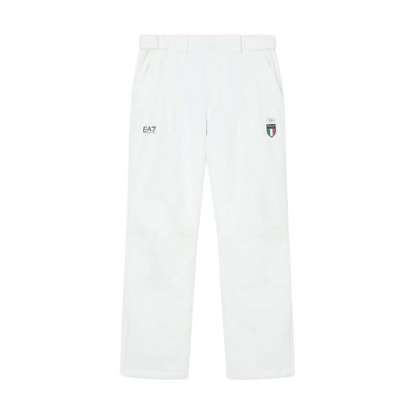 Ea7 Emporio Armani Italia Team Bianco - Pantaloni Sci Donna