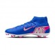 Nike Mercurial Zm Superfly 10 Academy Fg Mg Blu Bianco - Scarpe Da Calcio Uomo