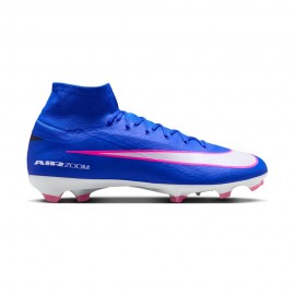 Nike Mercurial Zoom Superfly 10 Pro Fg Blu Bianco - Scarpe Da Calcio Uomo