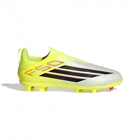 ADIDAS F50 League Ll Fg Mg J Giallo Nero Rosso - Scarpe Da Calcio Bambino