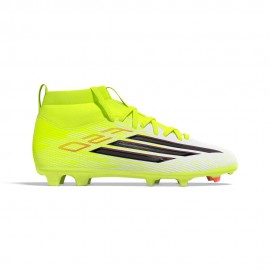 ADIDAS F50 League Mid Fg Mg J Giallo Nero Rosso - Scarpe Da Calcio Bambino
