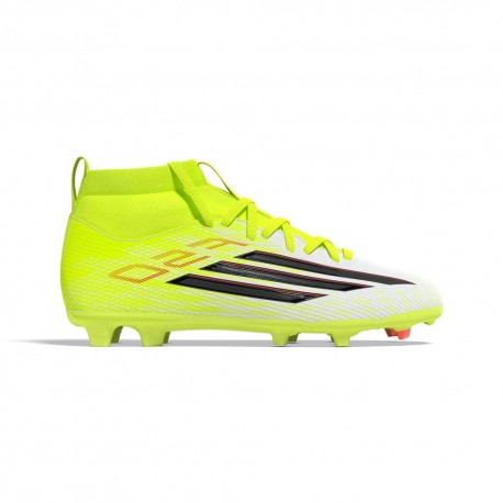 ADIDAS F50 League Mid Fg Mg J Giallo Nero Rosso - Scarpe Da Calcio Bambino