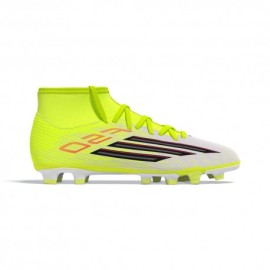 ADIDAS F50 Club Mid Fg Mg J Giallo Nero Rosso - Scarpe Da Calcio Bambino