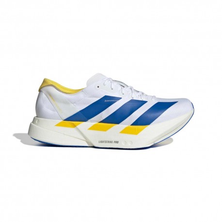 ADIDAS Adizero Adios Pro 4 Boston Bianco Blu Giallo - Scarpe Running Uomo