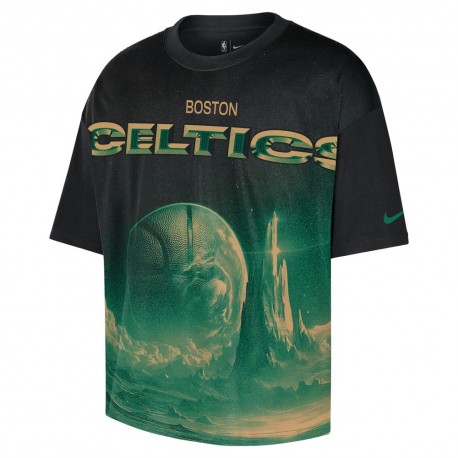 Nike Maglia Basket Nba Boston Boxy Nero Uomo