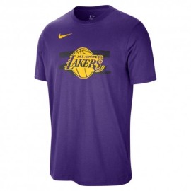 Nike Maglia Basket Nba Lakers Cts Logo  Purple Uomo