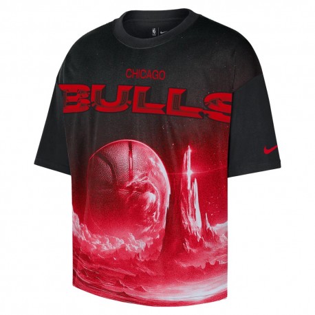 Nike Maglia Basket Nba Chicago Boxy Nero Uomo