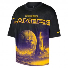 Nike Maglia Basket Nba Lakers Boxy Nero Uomo