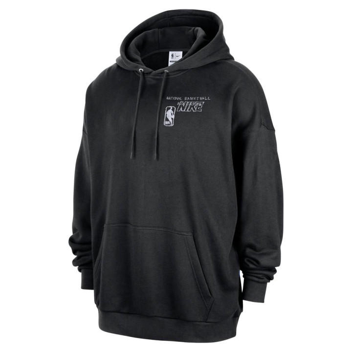 Nike Felpa Nba Team 31 Club Premium Nero Ornge Uomo