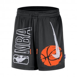 Nike T-Shirt Basket Nba Team 31 Nero Ornge Uomo