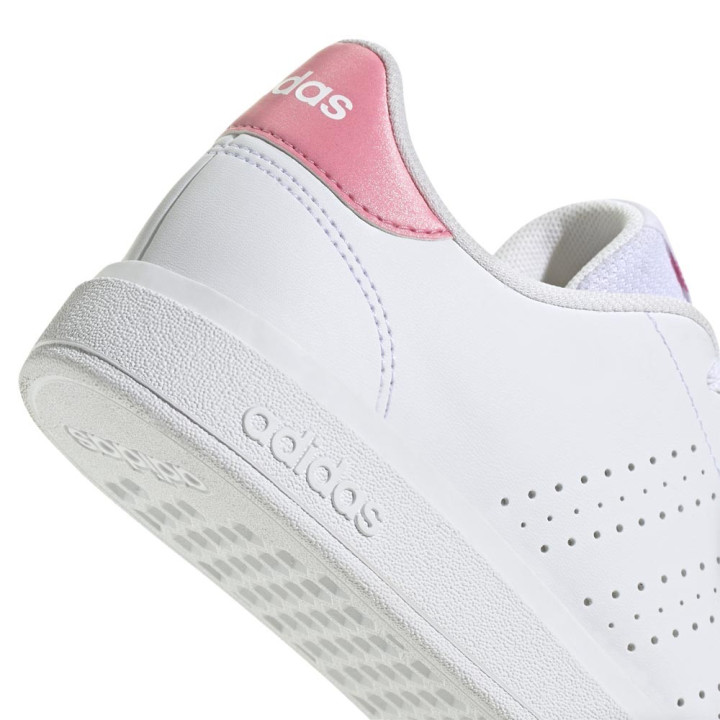 ADIDAS Advantage Base 2.0 J Gs Bianco Rosa - Sneakers Bambina