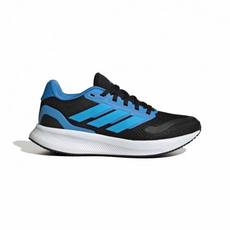 ADIDAS Runfalcon 5 J Gs Nero Sky Blu - Scarpe Ginnastica Bambino