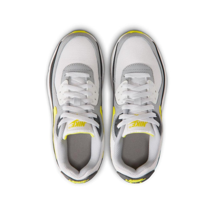 Nike Air Max 90 Gs Bianco Giallo Grigio - Sneakers Bambino