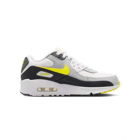 Nike Air Max 90 Gs Bianco Giallo Grigio - Sneakers Bambino
