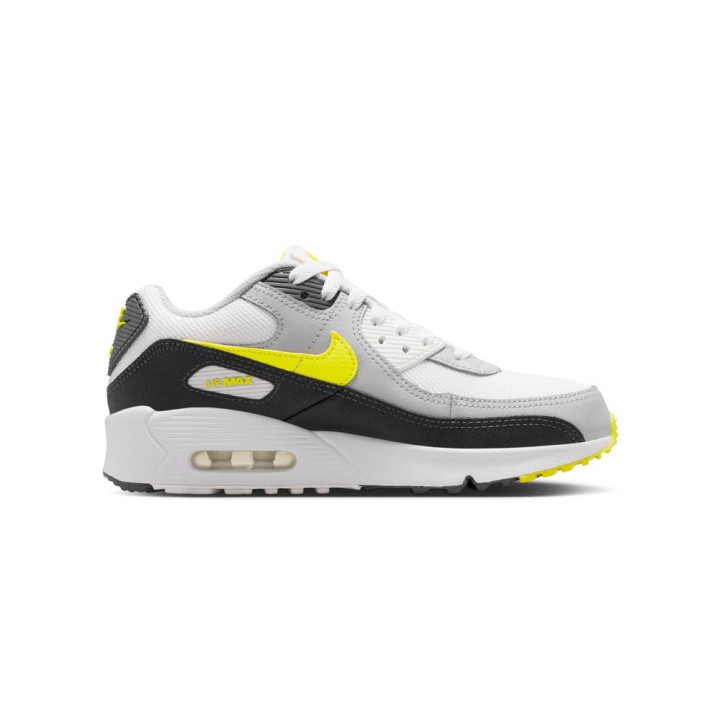 Nike Air Max 90 Gs Bianco Giallo Grigio - Sneakers Bambino