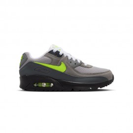 Nike Air Max 90 Gs Nero Neon Giallo - Sneakers Bambino
