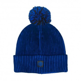 Imma Cuffia Inter Ponpon Bicolore Nero Azzurro