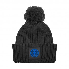 Inter Ponpon Patch Pelle nero azzurro