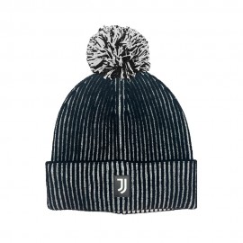 Imma Cuffia Juve Ponpon Biocolore Nero Bianco
