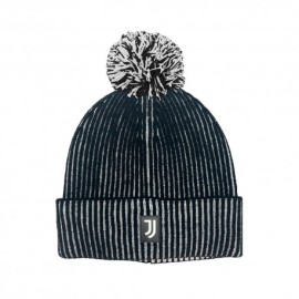 Imma Cuffia Juve Ponpon Biocolore Nero Bianco