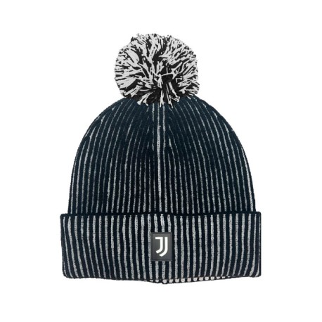 Imma Cuffia Juve Ponpon Biocolore Nero Bianco