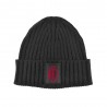 Imma Cuffia Milan Skipper Patch Tessuto Nero Rosso