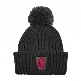 Milan Ponpon Patch Pelle nero rosso