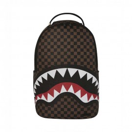 Sprayground Zaino Check 2 Emboss Shark Moro