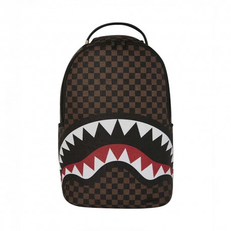 Sprayground Zaino Check 2 Emboss Shark Moro