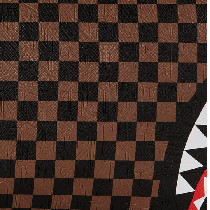 Sprayground Zaino Check 2 Emboss Shark Moro