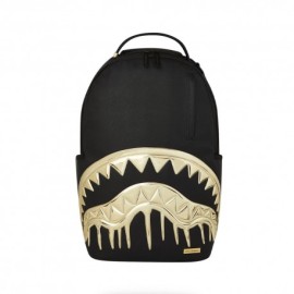 Sprayground Zaino Shark Oro And Dangerous Nero