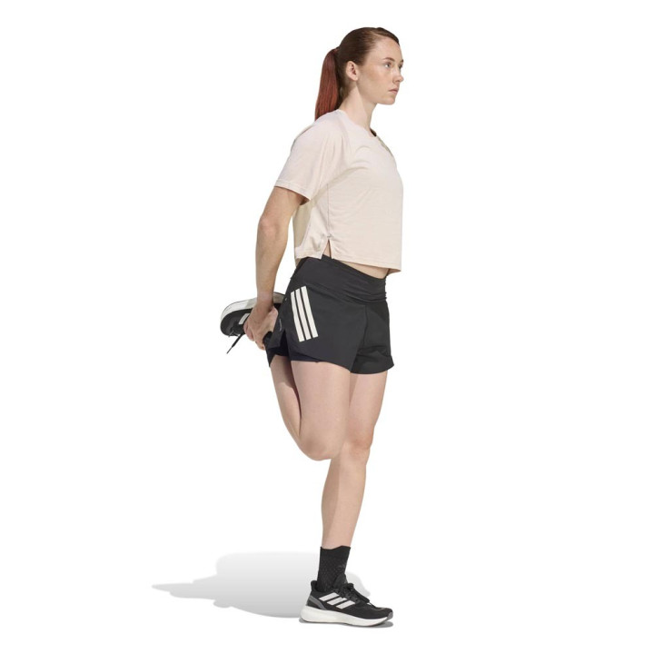 ADIDAS Pantaloncini Running Adi365 Formotion 2In1 Nero Donna