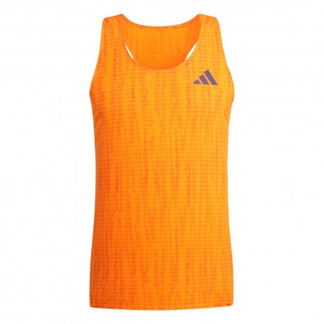 ADIDAS Canotta Running Adizero Arancio Uomo