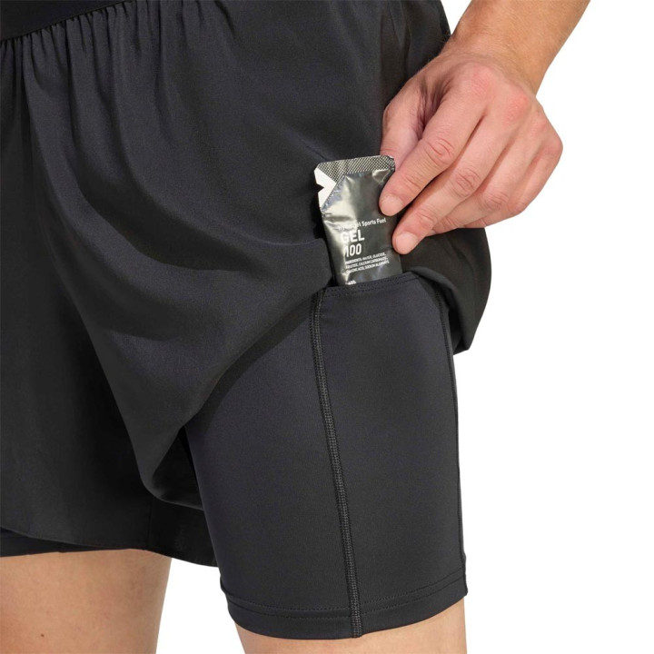 ADIDAS Pantaloncini Running Adi365 Basic 2In1 Nero Uomo
