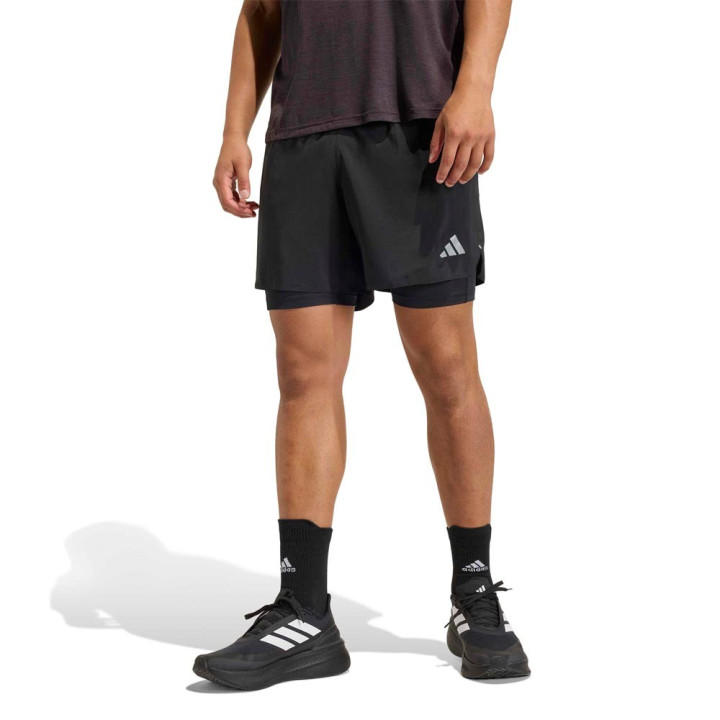 ADIDAS Pantaloncini Running Adi365 Basic 2In1 Nero Uomo