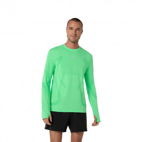 Asics Crop Top Running Road Seamless Ls Vital Verde Illuminate Verde Uomo