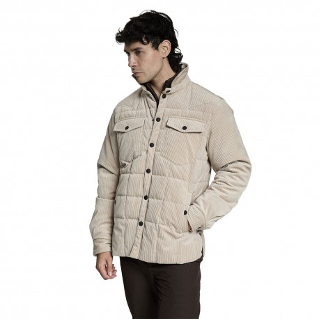 Iceport Giacca Camicia Courma Velluto Beige Uomo