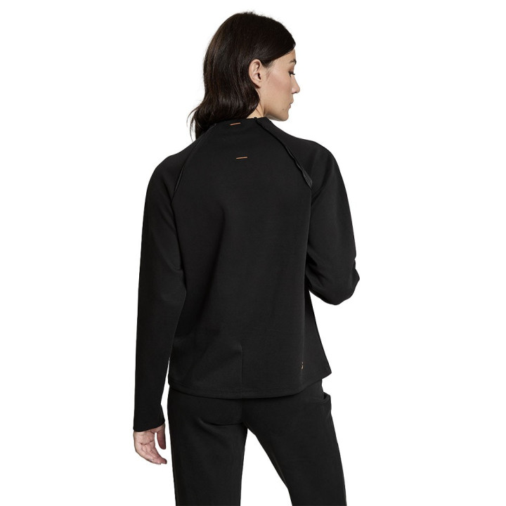 Iceport Maglia Maniche Lunghe Collo Vulcano Nero Donna
