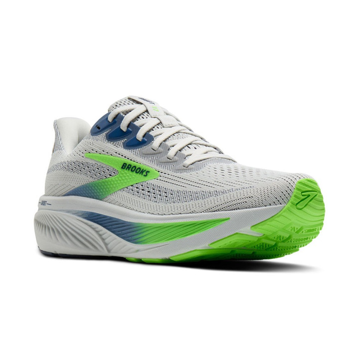 Brooks Ghost 17 Oyster Beacon Blue Gecko - Scarpe Running Uomo
