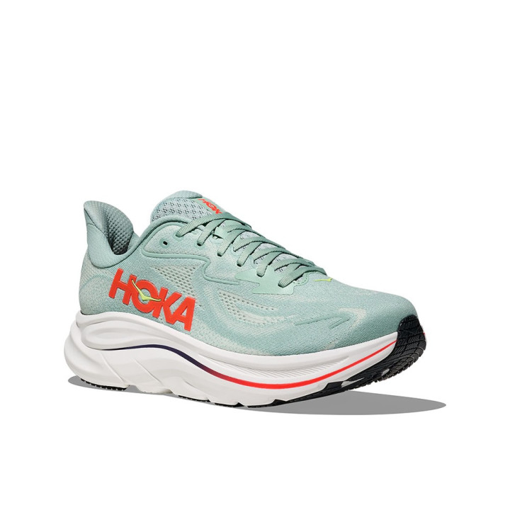 Hoka Clifton 10 Sage Neaon Flame - Scarpe Running Uomo