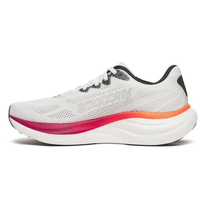 Saucony Ride 19 Bianco Crimson - Scarpe Running Uomo