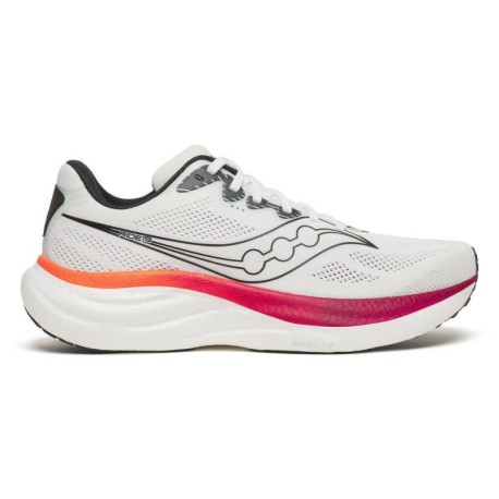 Saucony Ride 19 Bianco Crimson - Scarpe Running Uomo